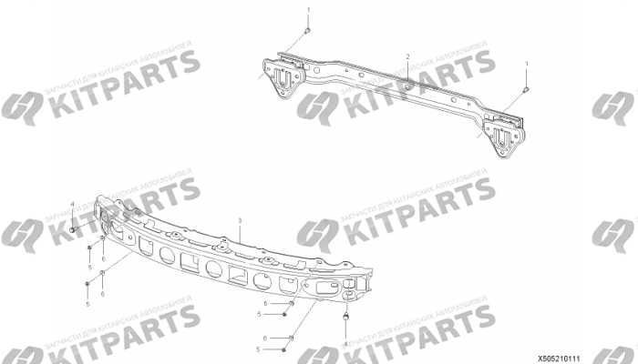 Усилитель бампера Lifan X50