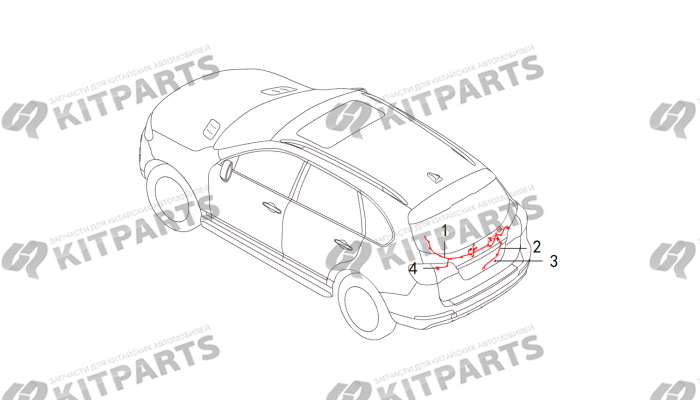 Проводка - пятая дверь Haval H8