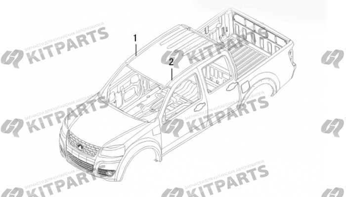 Молдинги на крышу Haval Wingle 7