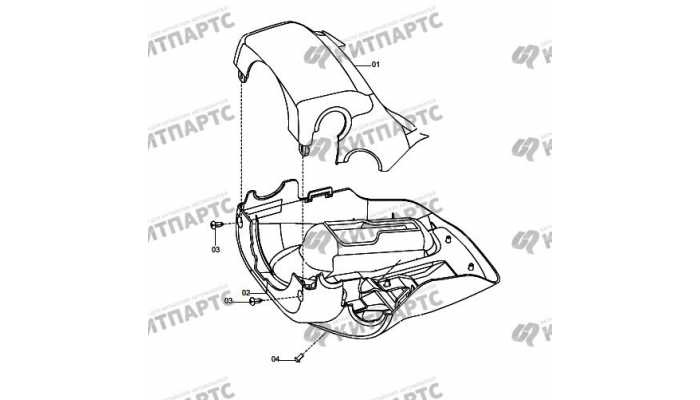 Кожух рулевой колонки FAW Oley