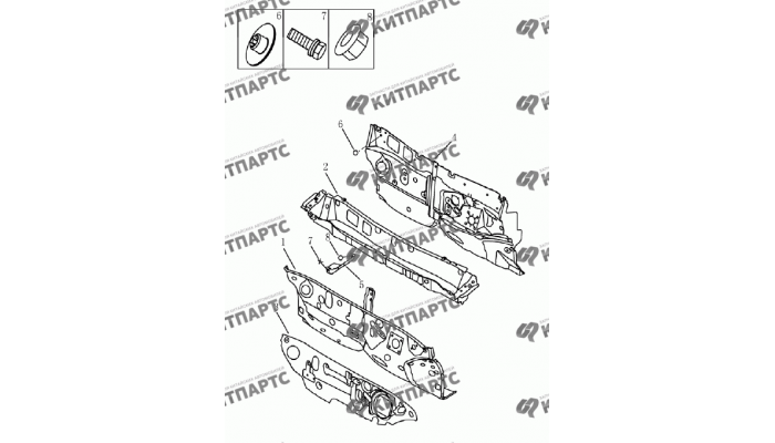 Панель моторного отсека Geely Emgrand (EC7)